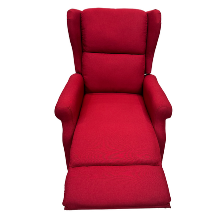 Poltrona "Aquila" con recliner manuale e rivestimento in tessuto per interno