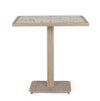 Tavolo Kalimera con struttura in alluminio, piano in porcellana, per arredo interno 73 x 73 x h 74 cm