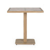 Tavolo Kalimera con struttura in alluminio, piano in porcellana, per arredo interno 73 x 73 x h 74 cm