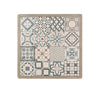 Tavolo Kalimera con struttura in alluminio, piano in porcellana, per arredo interno 73 x 73 x h 74 cm