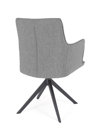 Sedia "Skagen" girevole, struttura in alluminio, con tessuto idrorepellente, per interni ed esterni