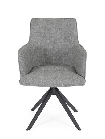 Sedia "Skagen" girevole, struttura in alluminio, con tessuto idrorepellente, per interni ed esterni