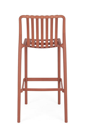 Sgabello "Billie" da bar, struttura in polipropilene, resistente agli UV, per interni ed esterni