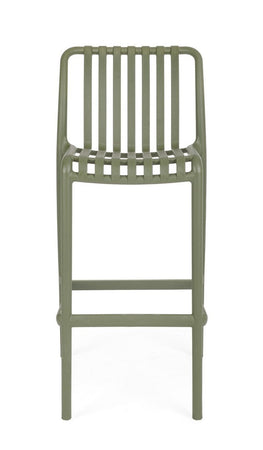 Sgabello "Billie" da bar, struttura in polipropilene, resistente agli UV, per interni ed esterni