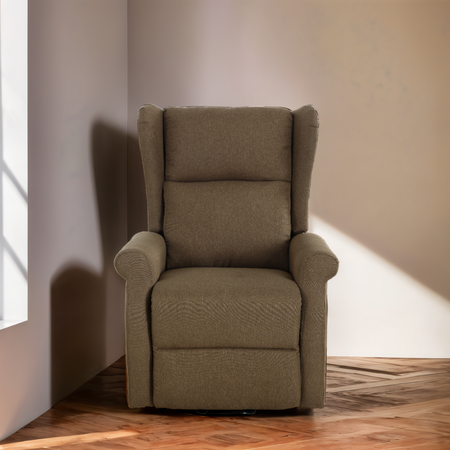 Poltrona "Aquila" con recliner elettrico e rivestimento in tessuto per interno