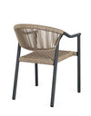 Sedia Canarias struttura in alluminio, intreccio in fibra sintetica, per interni ed esterni
