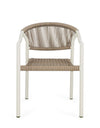Sedia Canarias struttura in alluminio, intreccio in fibra sintetica, per interni ed esterni