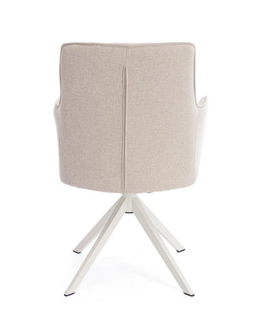 Sedia "Skagen" girevole, struttura in alluminio, con tessuto idrorepellente, per interni ed esterni