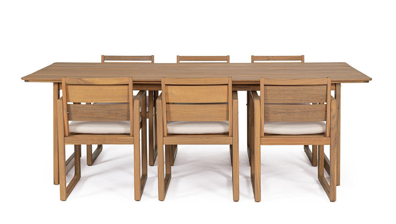 Set salotto "Adrian" tavolo + 6 sedie con braccioli, per arredo giardino