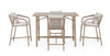 Set salotto Kalimera tavolo da bar + 4 sgabelli, per arredo giardino