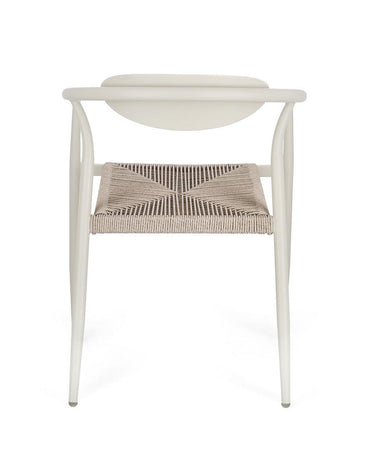 Sedia "Linares" struttura in alluminio, con seduta in fibra sintetica, per interni ed esterni