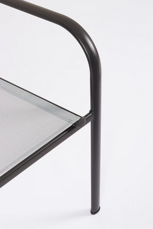 Sedia "Missouri" struttura in acciaio, con seduta e schienale in textilene, per interni ed esterni