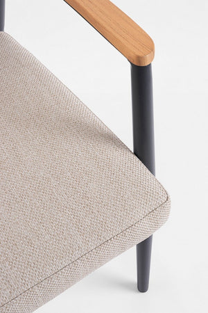 Poltrona reclinabile "Flobert" struttura in alluminio, con tessuto idrorepellente olefin