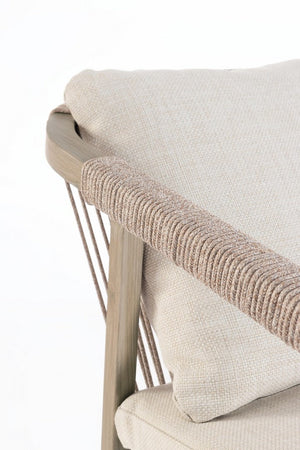Sedia "Kalimera" struttura in alluminio, struttura in corda di poliestere, ideale per interno ed esterno