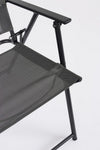 Set tavolo Pompei con sedie e ombrellone, in alluminio verniciato antracite, per esterno