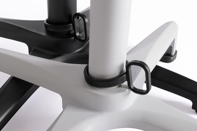 Base tavolo "Elsa" colonna in alluminio con piedistallo in nylon con piedini autolivellanti h 72 cm