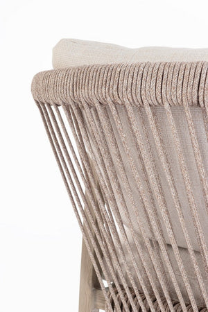 Sedia "Kalimera" struttura in alluminio, struttura in corda di poliestere, ideale per interno ed esterno