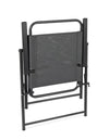 Set tavolo Pompei con sedie e ombrellone, in alluminio verniciato antracite, per esterno