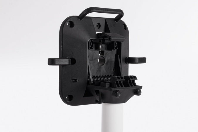 Base tavolo "Elsa" colonna in alluminio con piedistallo in nylon con piedini autolivellanti h 72 cm