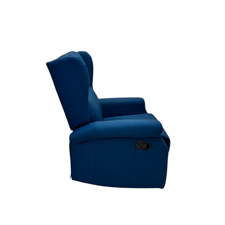 Poltrona "Aquila" con recliner manuale e rivestimento in tessuto per interno