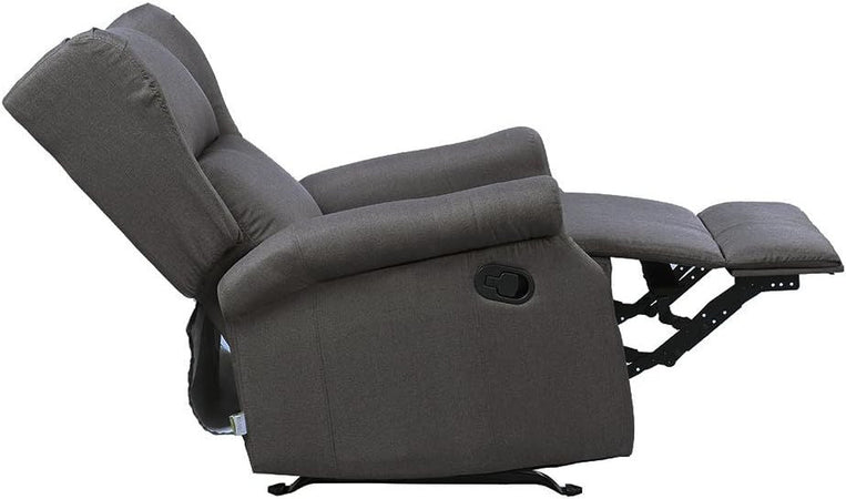 Poltrona "Aquila" con recliner manuale e rivestimento in tessuto per interno