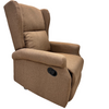 Poltrona Aquila con recliner manuale e rivestimento in tessuto per interno