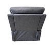 Poltrona Phoenix con recliner manuale e rivestimento in tessuto grigio per interno