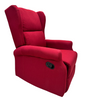 Poltrona Aquila con recliner manuale e rivestimento in tessuto per interno