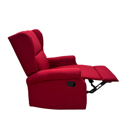 Poltrona "Aquila" con recliner manuale e rivestimento in tessuto per interno