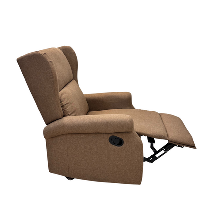 Poltrona "Aquila" con recliner manuale e rivestimento in tessuto per interno