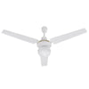 Ventilatore a soffitto con 3 pale in metallo Bianco e luce 70 w Ø 120 cm