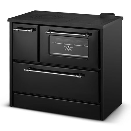 Cucina a legna "Beatrice" 9 kw con forno in acciaio verniciato h 79 cm