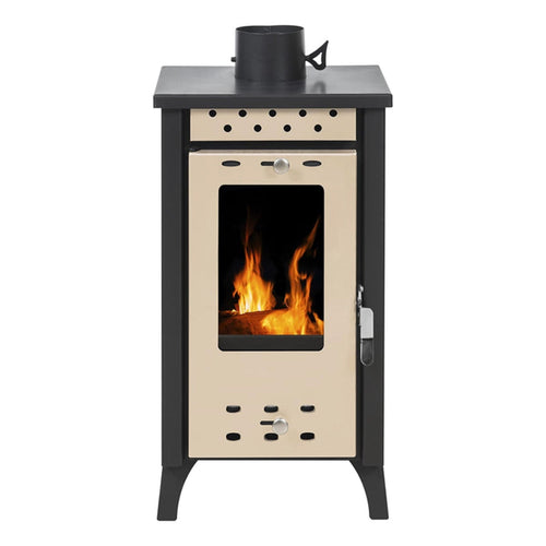 Stufa a legna Matilde 7,7 kw in acciaio verniciato h 74 cm
