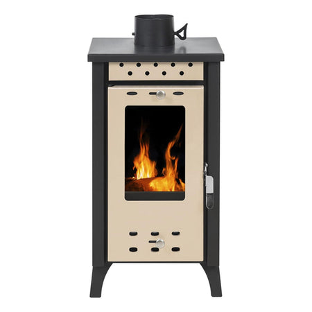 Stufa a legna "Matilde" 7,7 kw in acciaio verniciato h 74 cm