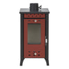 Stufa a legna Matilde 7,7 kw in acciaio verniciato h 74 cm