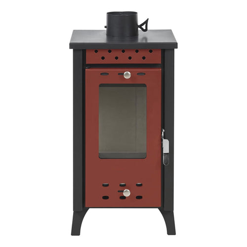 Stufa a legna Matilde 7,7 kw in acciaio verniciato h 74 cm