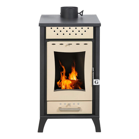Stufa a legna "Olga" 15 kw in acciaio verniciato h 91 cm