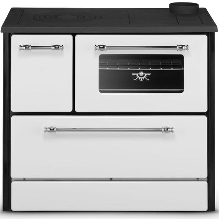 Cucina a legna "Beatrice" 9 kw con forno in acciaio verniciato h 79 cm