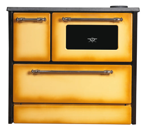 Cucina a legna "Beatrice" 9 kw con forno in acciaio verniciato h 79 cm