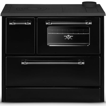 Cucina a legna "Beatrice" 9 kw con forno in acciaio verniciato h 79 cm
