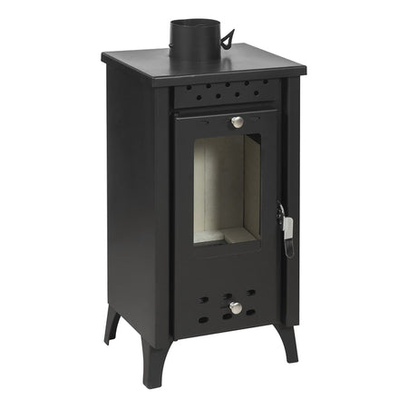 Stufa a legna "Matilde" 7,7 kw in acciaio verniciato h 74 cm