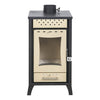 Stufa a legna Olga 15 kw in acciaio verniciato h 91 cm
