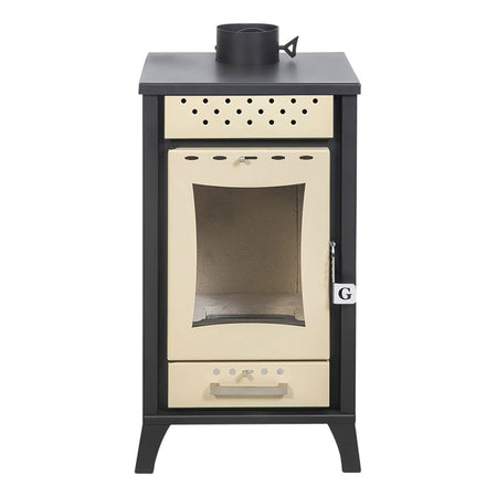 Stufa a legna "Olga" 15 kw in acciaio verniciato h 91 cm