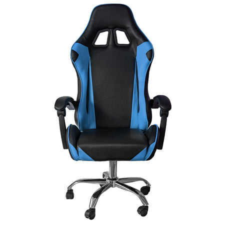 Poltrona Gaming reclinabile da ufficio con supporto lombare e poggiatesta Blu