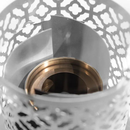 Lampada a Bioetanolo da Tavolo "Tolosa" in Acciaio per arredamento Bar e Ristoranti