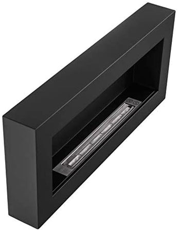 Camino a Bioetanolo da parete "Siena" in Acciaio da 2,5 Kw arredamento Moderno 90 cm