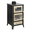 Stufa a legna Ares 15,3 kw con forno in acciaio verniciato h 91,5 cm