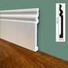 bancale da 100ml di Battiscopa DUCALE in POLIMERI linea BASICBOARD  120x15mm - BIANCO pitturabile