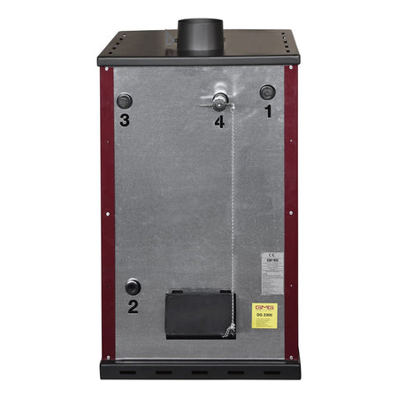 Termostufa a legna "Elsa" 27,6 kw con forno in acciaio verniciato L 38