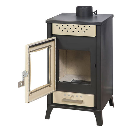 Stufa a legna "Olga" 15 kw in acciaio verniciato h 91 cm